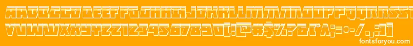 Halfshellheroplat Font – White Fonts on Orange Background