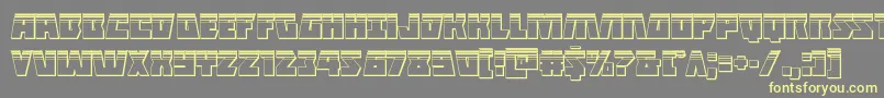 Halfshellheroplat Font – Yellow Fonts on Gray Background