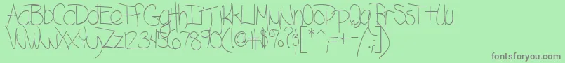 BlazingRegularTtstd Font – Gray Fonts on Green Background
