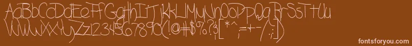 BlazingRegularTtstd Font – Pink Fonts on Brown Background