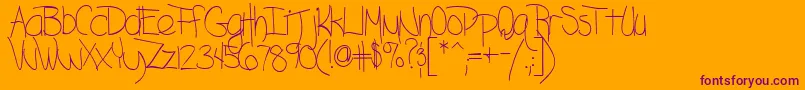 BlazingRegularTtstd Font – Purple Fonts on Orange Background