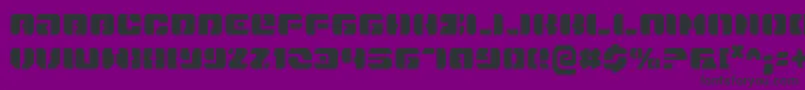 Danstargatec-Schriftart – Schwarze Schriften auf violettem Hintergrund