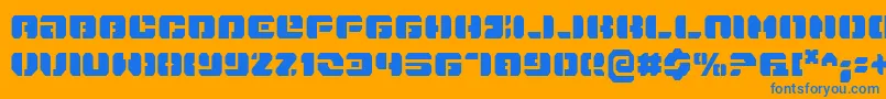 Danstargatec Font – Blue Fonts on Orange Background