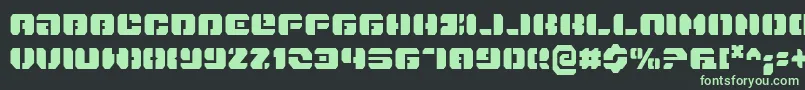 Danstargatec Font – Green Fonts on Black Background