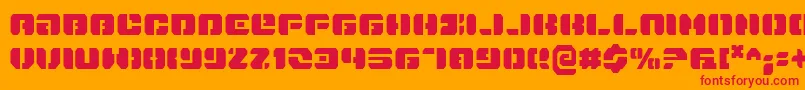 Danstargatec Font – Red Fonts on Orange Background