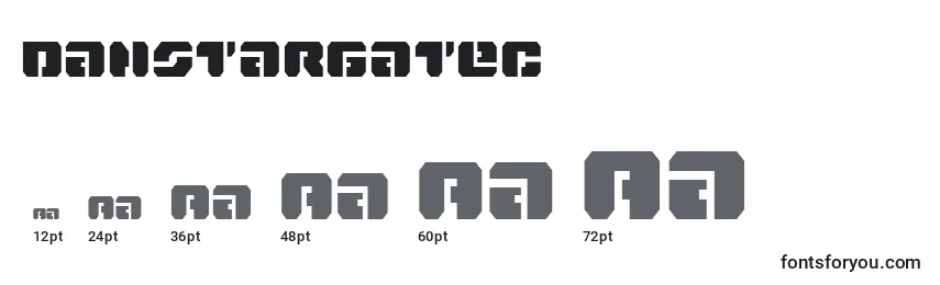 Danstargatec Font Sizes