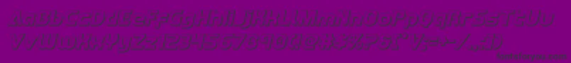 Redline3Dital Font – Black Fonts on Purple Background