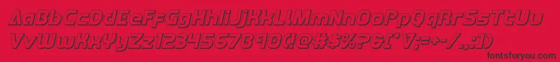 Redline3Dital-Schriftart – Schwarze Schriften auf rotem Hintergrund