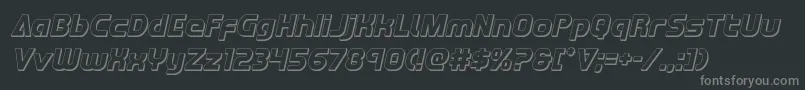 Redline3Dital Font – Gray Fonts on Black Background