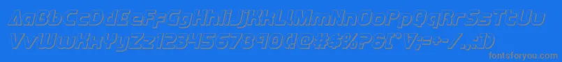 Redline3Dital Font – Gray Fonts on Blue Background