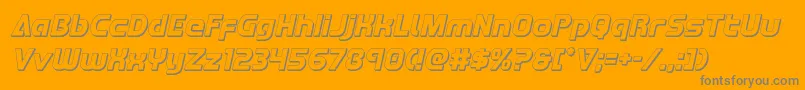 Redline3Dital Font – Gray Fonts on Orange Background