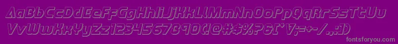 Redline3Dital Font – Gray Fonts on Purple Background