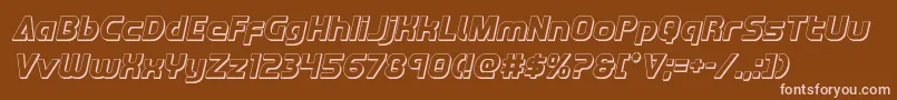 Шрифт Redline3Dital – розовые шрифты на коричневом фоне