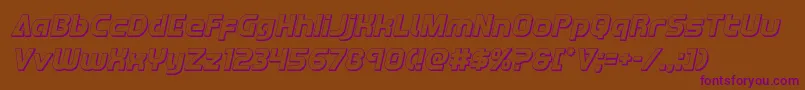 Weitere Informationen zur Redline3Dital-Schriftart Redline3Dital-Schriftart – Violette Schriften auf braunem Hintergrund