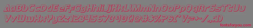 Redline3Dital Font – Red Fonts on Gray Background
