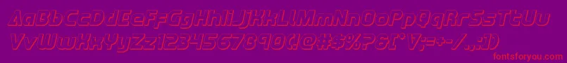 Redline3Dital-Schriftart – Rote Schriften auf violettem Hintergrund