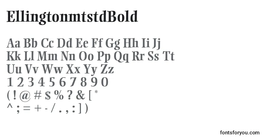 Шрифт EllingtonmtstdBold – алфавит, цифры, специальные символы
