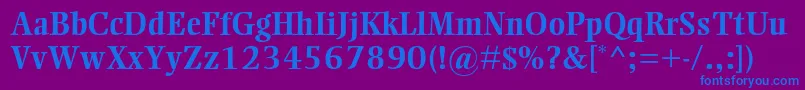 EllingtonmtstdBold Font – Blue Fonts on Purple Background