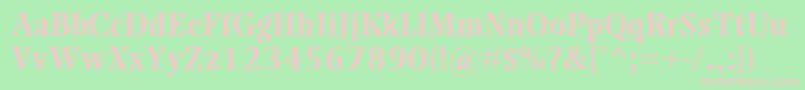 EllingtonmtstdBold Font – Pink Fonts on Green Background