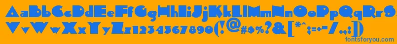 Sidthekidnf Font – Blue Fonts on Orange Background