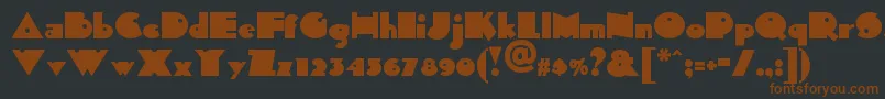 Sidthekidnf-fontti – ruskeat fontit mustalla taustalla
