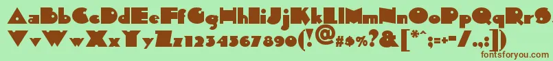 Sidthekidnf Font – Brown Fonts on Green Background