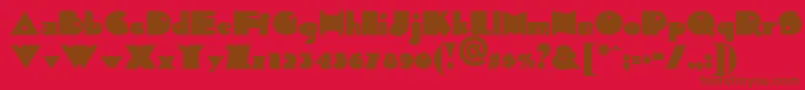 Sidthekidnf Font – Brown Fonts on Red Background