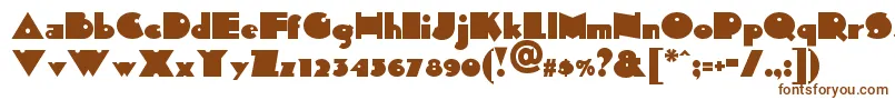 Sidthekidnf-fontti – ruskeat fontit valkoisella taustalla