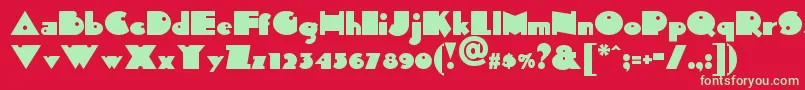 Sidthekidnf Font – Green Fonts on Red Background