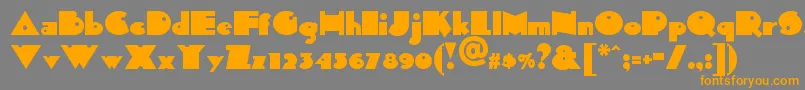 Sidthekidnf Font – Orange Fonts on Gray Background