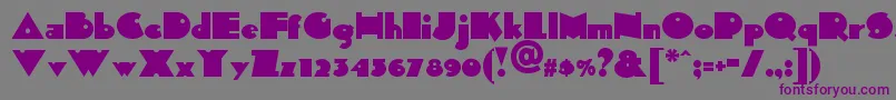 フォントSidthekidnf – 紫色のフォント、灰色の背景