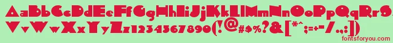 Sidthekidnf Font – Red Fonts on Green Background