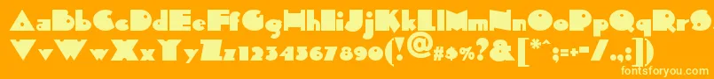 Sidthekidnf Font – Yellow Fonts on Orange Background