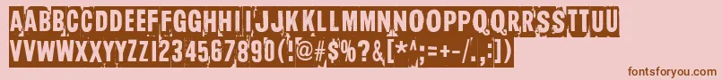 TooDrunkToFuck Font – Brown Fonts on Pink Background
