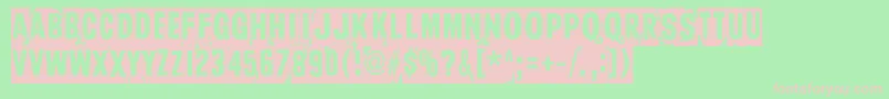 TooDrunkToFuck-fontti – vaaleanpunaiset fontit vihreällä taustalla