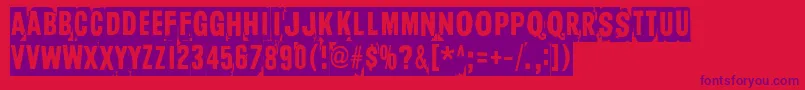 TooDrunkToFuck Font – Purple Fonts on Red Background