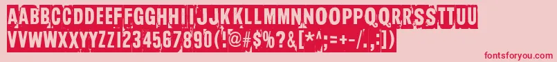 TooDrunkToFuck Font – Red Fonts on Pink Background