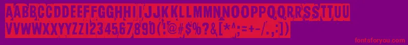 TooDrunkToFuck Font – Red Fonts on Purple Background