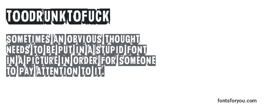 TooDrunkToFuck Font