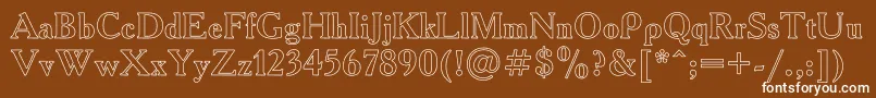 AAdemyHo Font – White Fonts on Brown Background