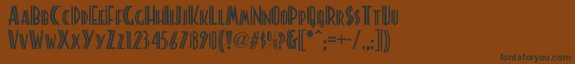 Platonicknf-Schriftart – Schwarze Schriften auf braunem Hintergrund