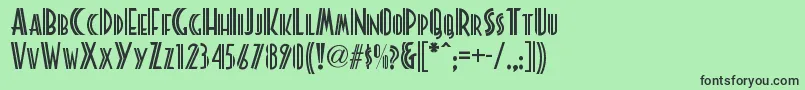 Platonicknf Font – Black Fonts on Green Background
