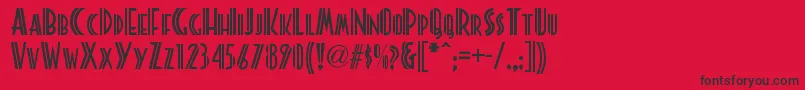 Platonicknf Font – Black Fonts on Red Background