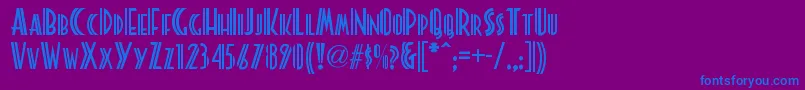 Platonicknf Font – Blue Fonts on Purple Background