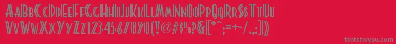Platonicknf Font – Gray Fonts on Red Background