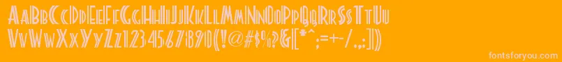Platonicknf Font – Pink Fonts on Orange Background