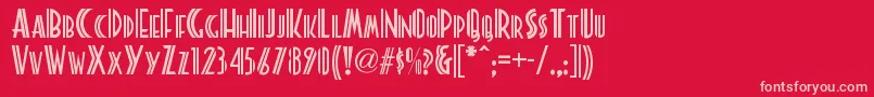 Platonicknf Font – Pink Fonts on Red Background