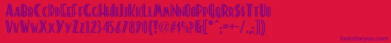 Platonicknf Font – Purple Fonts on Red Background