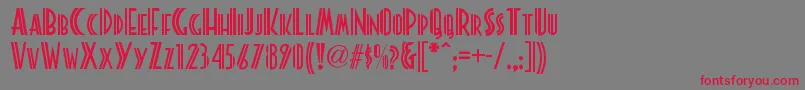 Platonicknf Font – Red Fonts on Gray Background