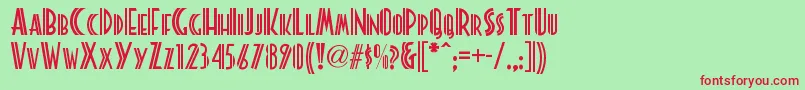 Platonicknf Font – Red Fonts on Green Background